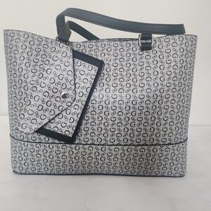 GUESS CIRCLEWOOD TOTE BAG WITH CARD HOLDER